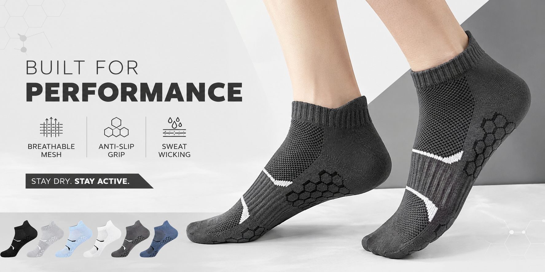 Premium Ankle Length Socks for Men & Women | 5X Stronger Than Cotton