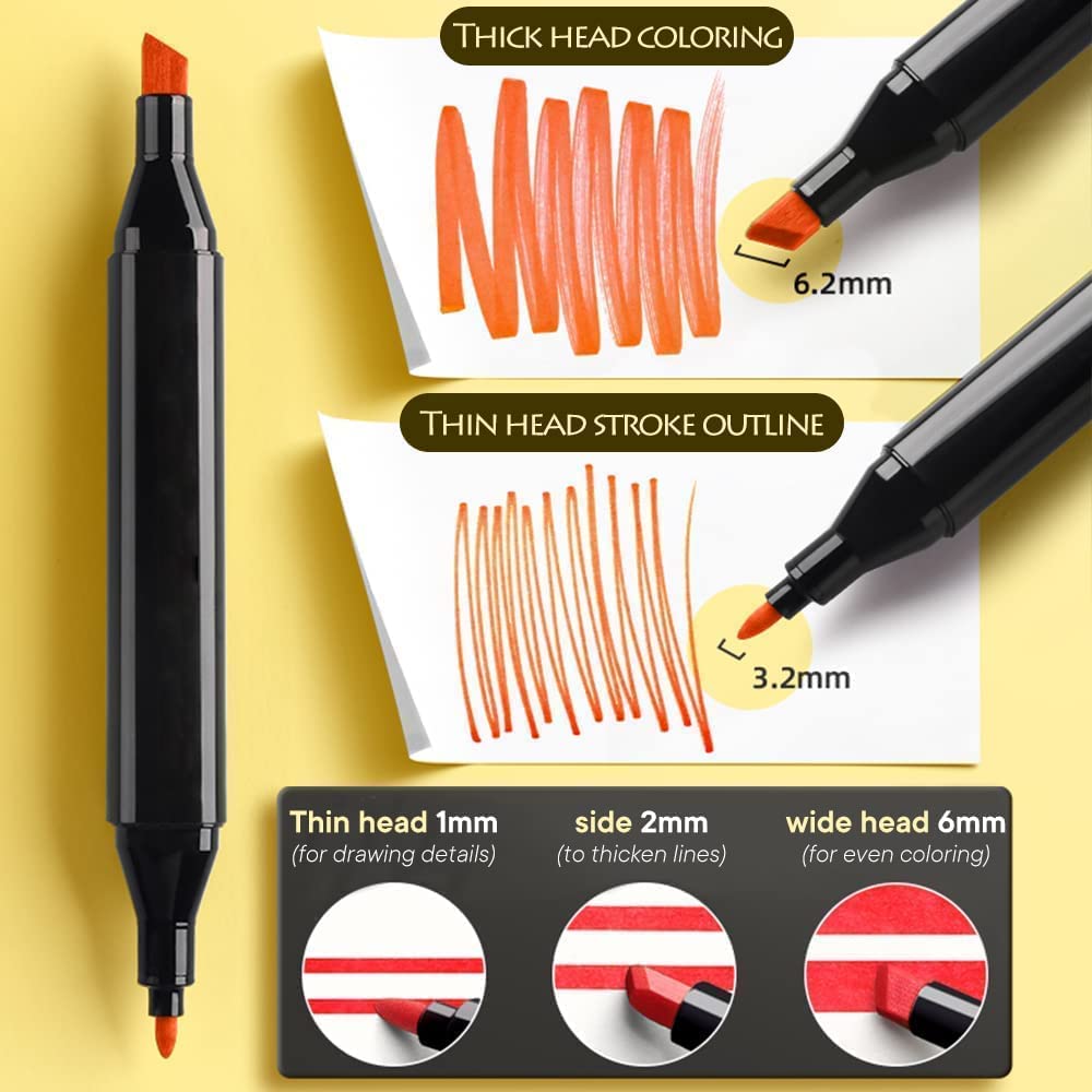 Painting Marker Pen Marker Pen Set Double Sided Markers 36 Colors Double  Sided Markers Pen Sketch Set Black Pencil Bag Artist Necessary 